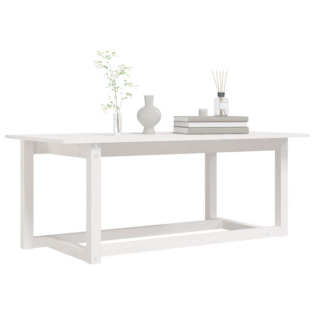 vidaXL Coffee Table White 110x55x45 cm Solid Wood Pine