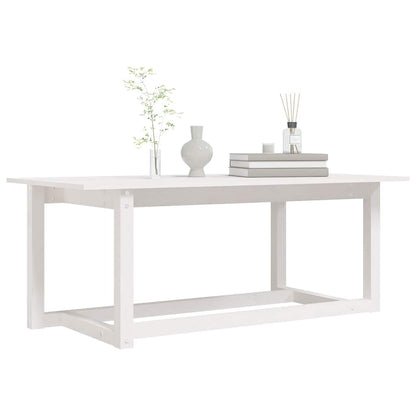 vidaXL Coffee Table White 110x55x45 cm Solid Wood Pine