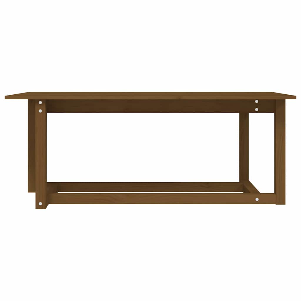 vidaXL Coffee Table Honey Brown 110x55x45 cm Solid Wood Pine