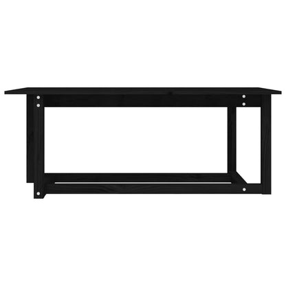 vidaXL Coffee Table Black 110x55x45 cm Solid Wood Pine