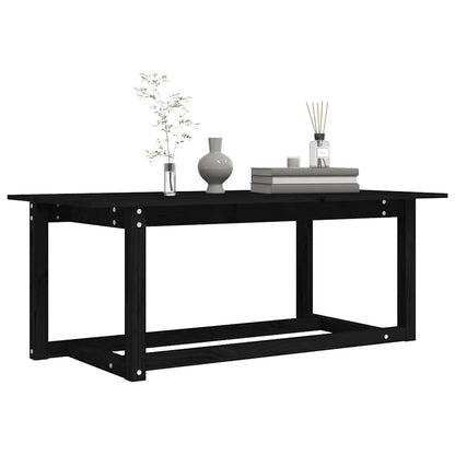 vidaXL Coffee Table Black 110x55x45 cm Solid Wood Pine