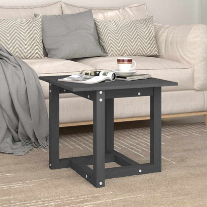 vidaXL Coffee Table Grey 50x50x45 cm Solid Wood Pine
