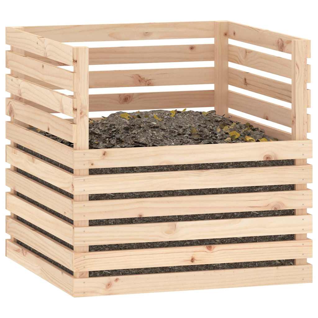 vidaXL Composter 80x80x78 cm Solid Wood Pine
