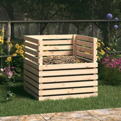 vidaXL Composter 80x80x78 cm Solid Wood Pine