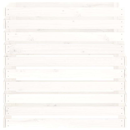 vidaXL Composter White 80x80x78 cm Solid Wood Pine