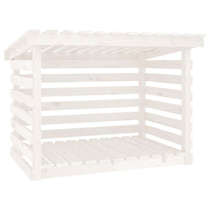 vidaXL Firewood Rack White 108x73x79 cm Solid Wood Pine