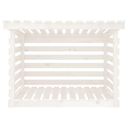 vidaXL Firewood Rack White 108x73x79 cm Solid Wood Pine
