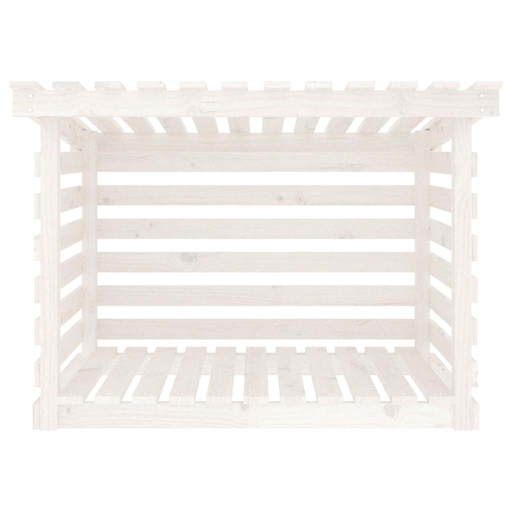 vidaXL Firewood Rack White 108x73x79 cm Solid Wood Pine