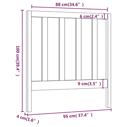 vidaXL Bed Headboard | Honey Brown | Solid Pine Wood | Single | Appealing Design