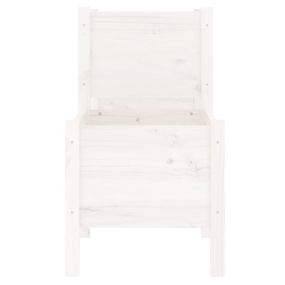 vidaXL Planter White 245.5x44x75 cm Solid Wood Pine