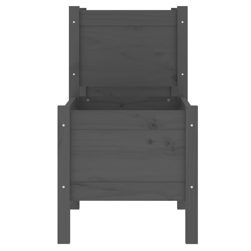 vidaXL Planter Grey 245.5x44x75 cm Solid Wood Pine