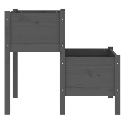 vidaXL Planter Grey 84.5x84x75 cm Solid Wood Pine