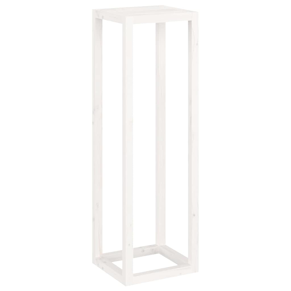 vidaXL 3 Piece Plant Stand Set White Solid Wood Pine