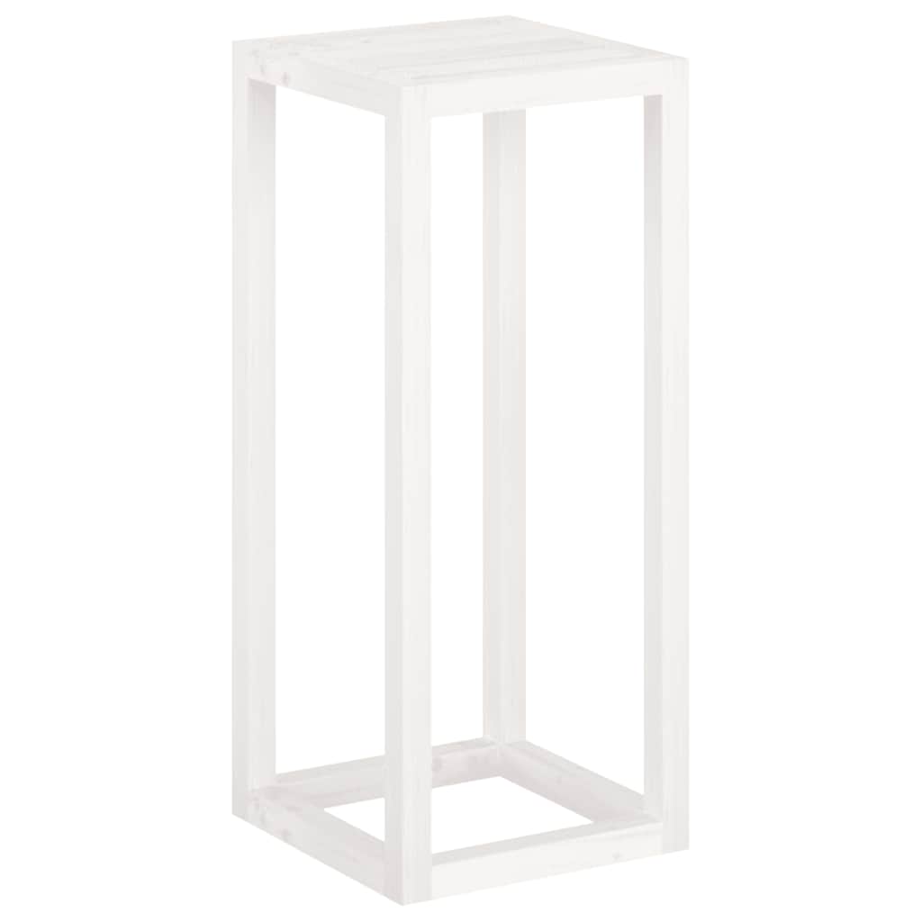 vidaXL 3 Piece Plant Stand Set White Solid Wood Pine