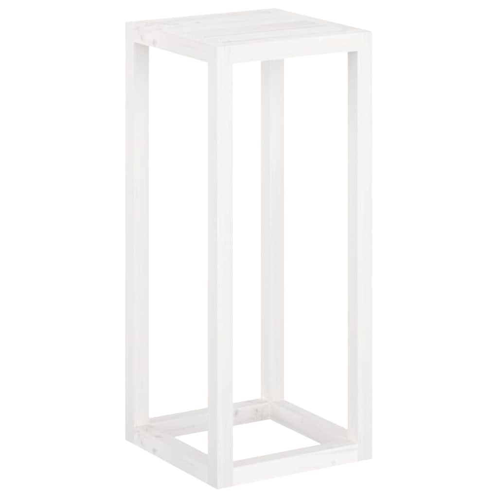 vidaXL 3 Piece Plant Stand Set White Solid Wood Pine