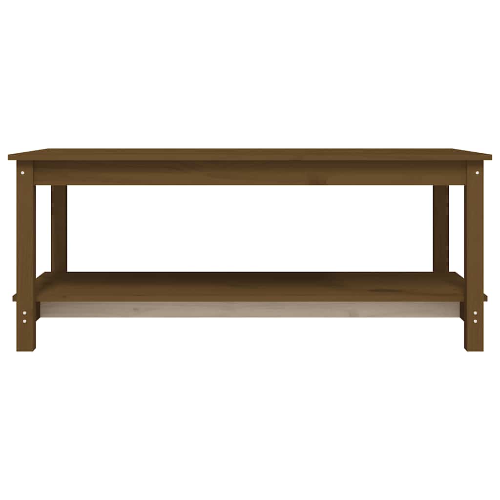 vidaXL Coffee Table Honey Brown 110x55x45 cm Solid Wood Pine