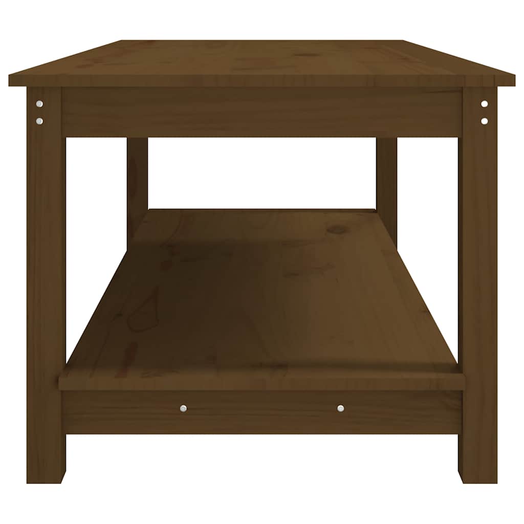 vidaXL Coffee Table Honey Brown 110x55x45 cm Solid Wood Pine