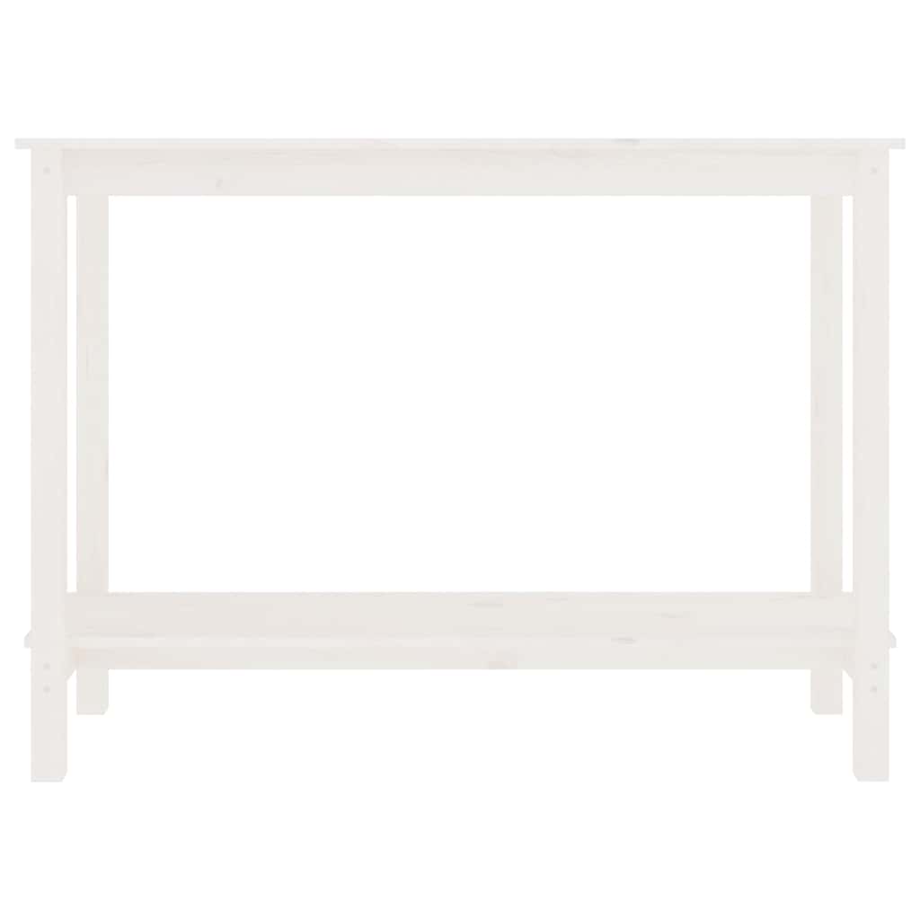 vidaXL Console Table White 110x40x80 cm Solid Wood Pine