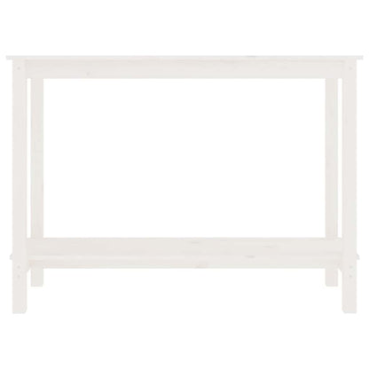 vidaXL Console Table White 110x40x80 cm Solid Wood Pine