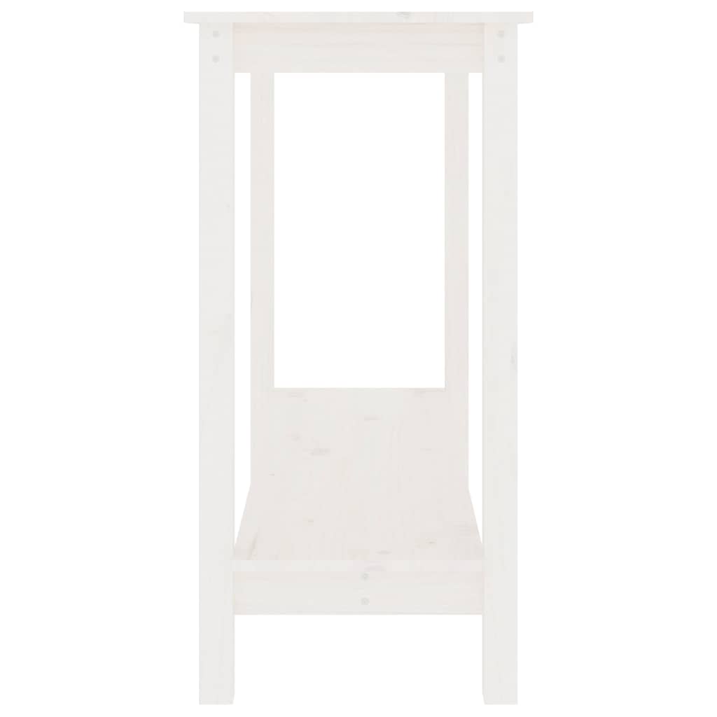 vidaXL Console Table White 110x40x80 cm Solid Wood Pine