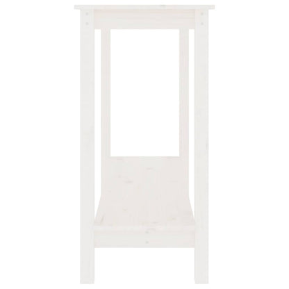 vidaXL Console Table White 110x40x80 cm Solid Wood Pine