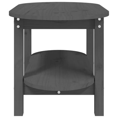 vidaXL Coffee Table Grey 80x45x45 cm Solid Wood Pine