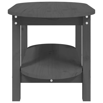 vidaXL Coffee Table Grey 80x45x45 cm Solid Wood Pine