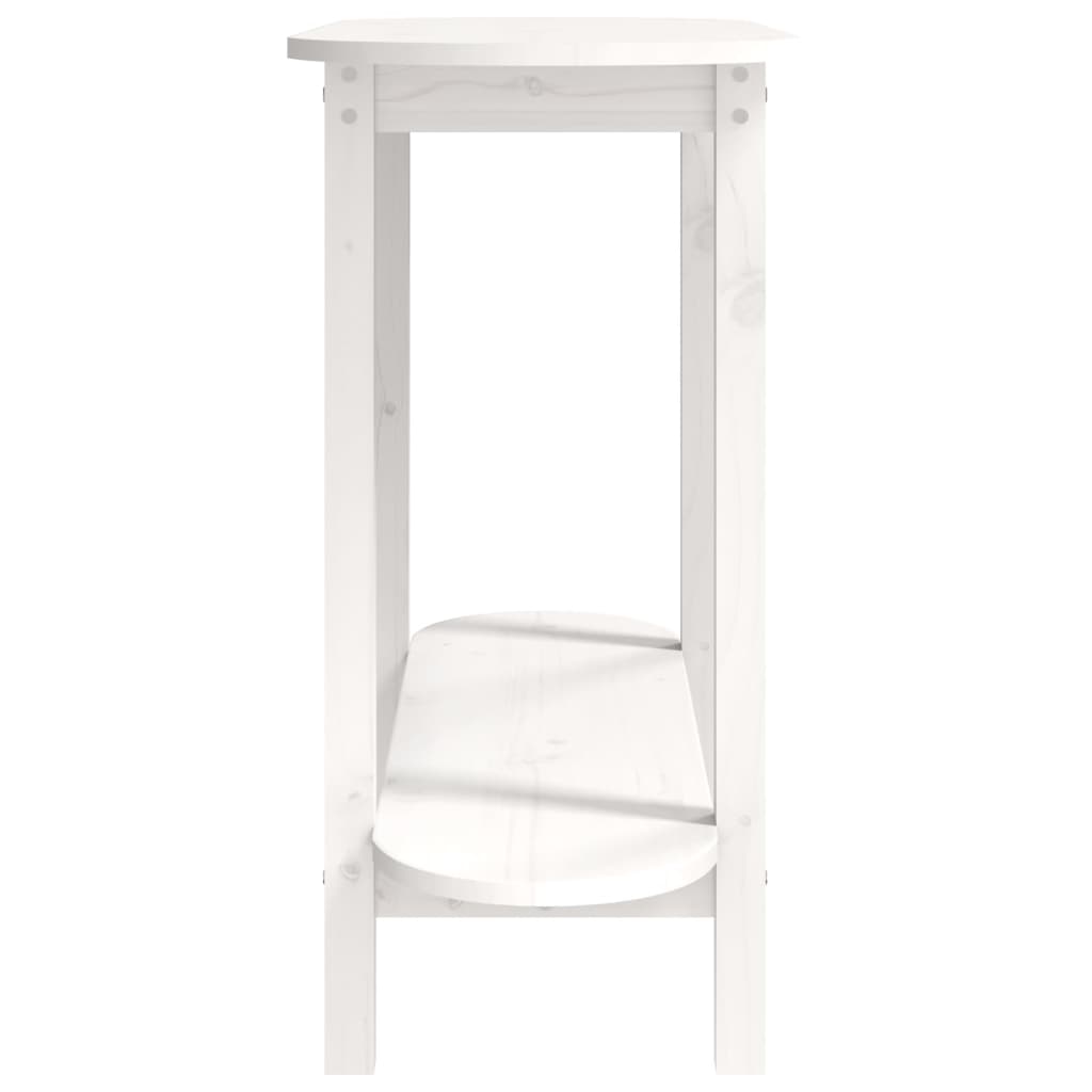 vidaXL Console Table White 110x40x80 cm Solid Wood Pine