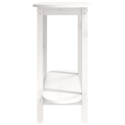 vidaXL Console Table White 110x40x80 cm Solid Wood Pine
