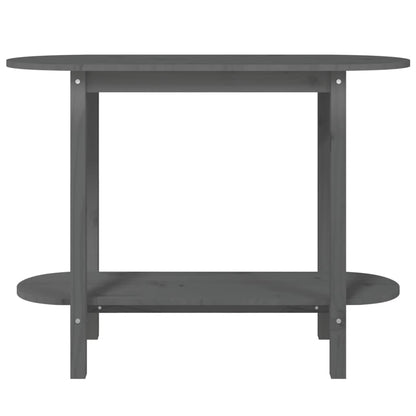 vidaXL Console Table Grey 110x40x80 cm Solid Wood Pine