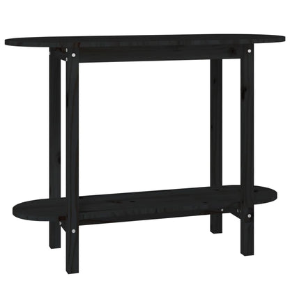 vidaXL Console Table Black 110x40x80 cm Solid Wood Pine