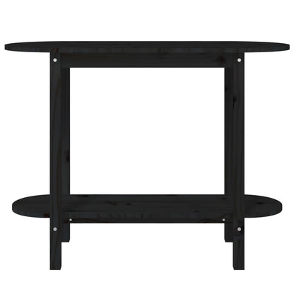 vidaXL Console Table Black 110x40x80 cm Solid Wood Pine