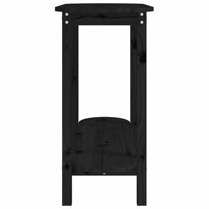 vidaXL Console Table Black 110x40x80 cm Solid Wood Pine