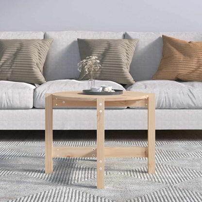 vidaXL Coffee Table Ø 62,5x45 cm Solid Wood Pine