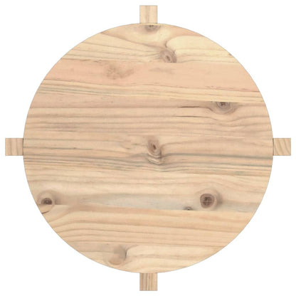 vidaXL Coffee Table Ø 62.5x45 cm Solid Wood Pine