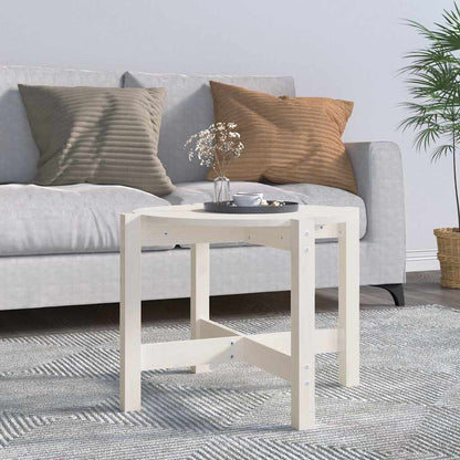 vidaXL Coffee Table White Ø 62,5x45 cm Solid Wood Pine