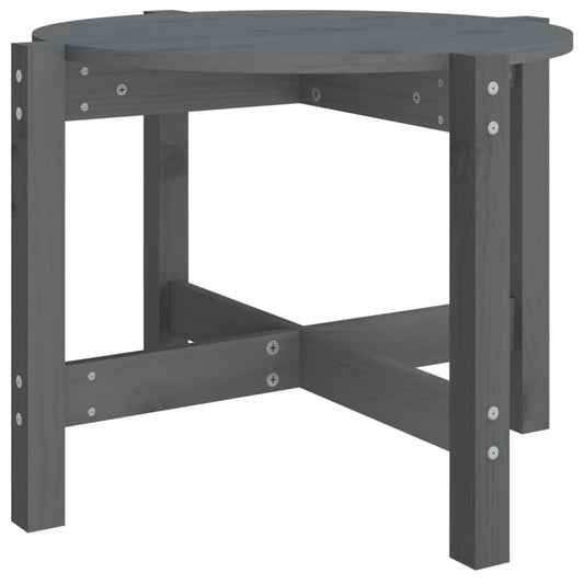 vidaXL Coffee Table Grey Ø 62.5x45 cm Solid Wood Pine