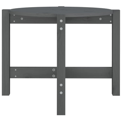 vidaXL Coffee Table Grey Ø 62.5x45 cm Solid Wood Pine