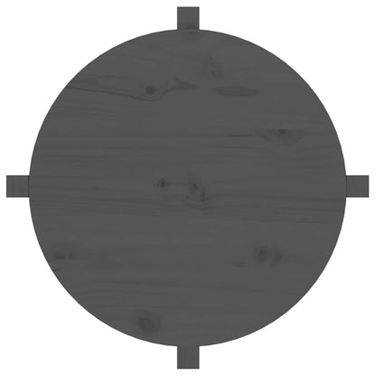 vidaXL Coffee Table Grey Ø 62,5x45 cm Solid Wood Pine