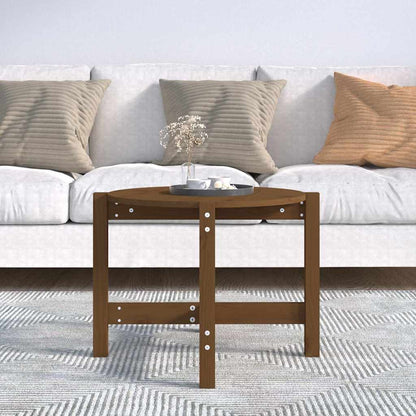 vidaXL Coffee Table Honey Brown Ø 62,5x45 cm Solid Wood Pine