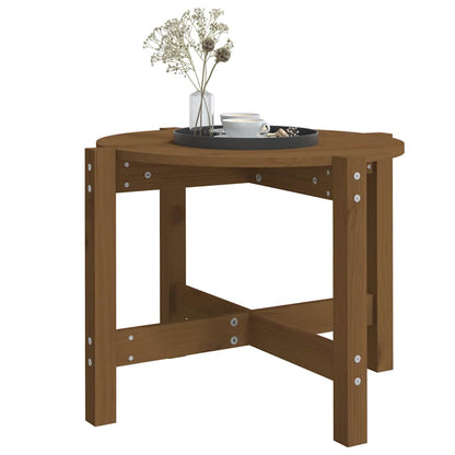 vidaXL Coffee Table Honey Brown Ø 62,5x45 cm Solid Wood Pine
