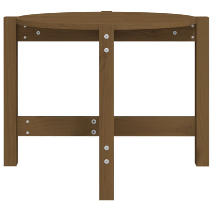 vidaXL Coffee Table Honey Brown Ø 62.5x45 cm Solid Wood Pine