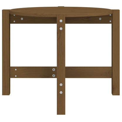 vidaXL Coffee Table Honey Brown Ø 62,5x45 cm Solid Wood Pine