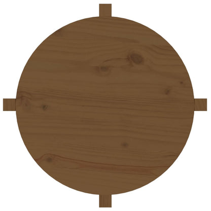 vidaXL Coffee Table Honey Brown Ø 62,5x45 cm Solid Wood Pine