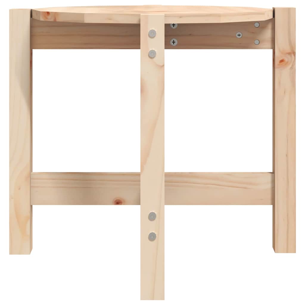 vidaXL Coffee Table Ø 52,5x45 cm Solid Wood Pine