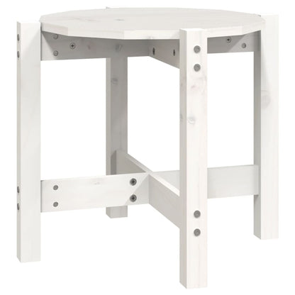 vidaXL Coffee Table White Ø 52.5x45 cm Solid Wood Pine
