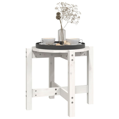 vidaXL Coffee Table White Ø 52.5x45 cm Solid Wood Pine