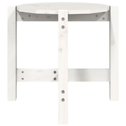 vidaXL Coffee Table White Ø 52.5x45 cm Solid Wood Pine