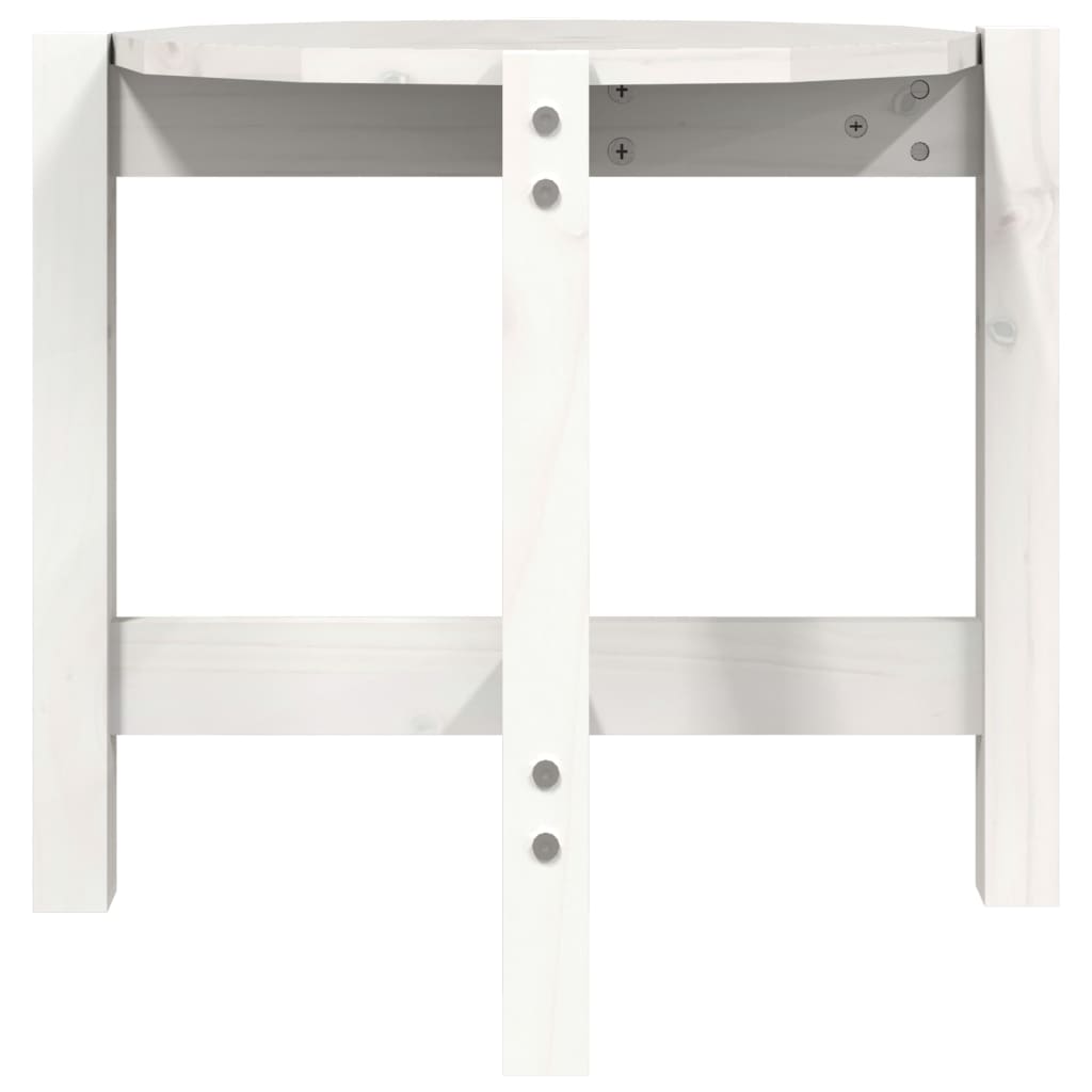 vidaXL Coffee Table White Ø 52.5x45 cm Solid Wood Pine
