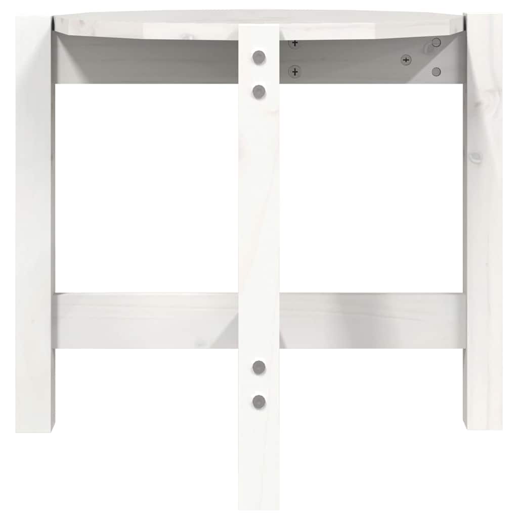 vidaXL Coffee Table White Ø 52,5x45 cm Solid Wood Pine